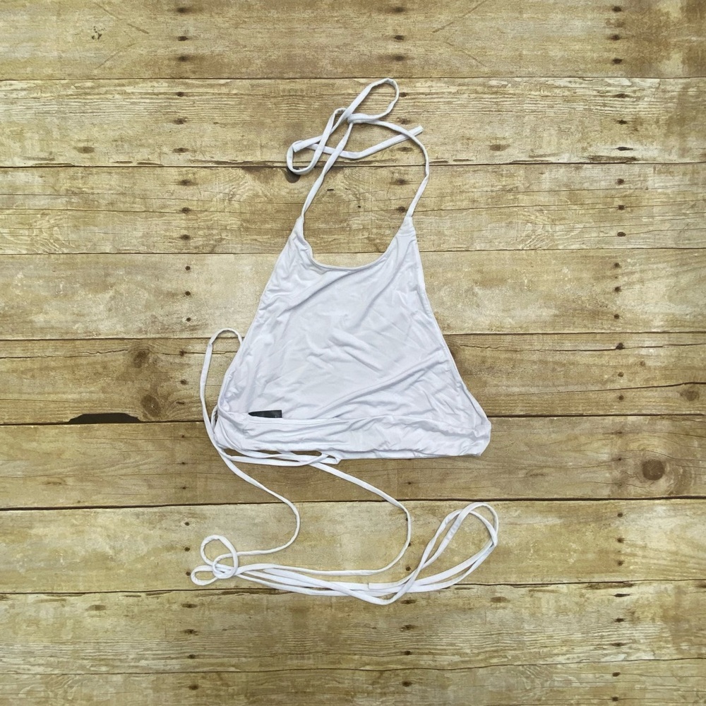 NWOT Michael Costello Women's White X Revolve Leah Crop Top - Picture 5 of 6